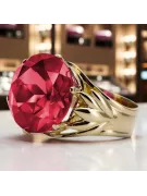 Ring Vintage craft Ruby 8K žluté zlato vrc029x-rb Art Deco